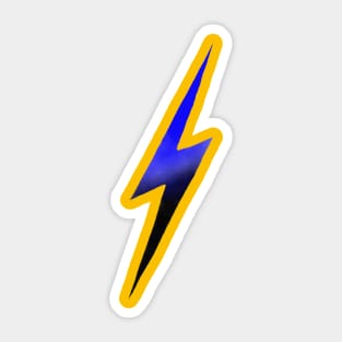 Blue-and-Black Lightning Bolt Sticker